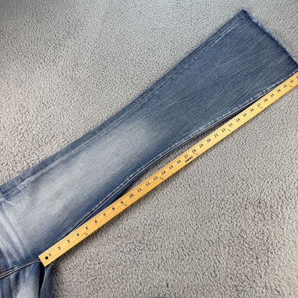 Buckle Black Flare Jeans Womens 26x34 Fit No 35 Distressed High Stretch Denim - Picture 12 of 15